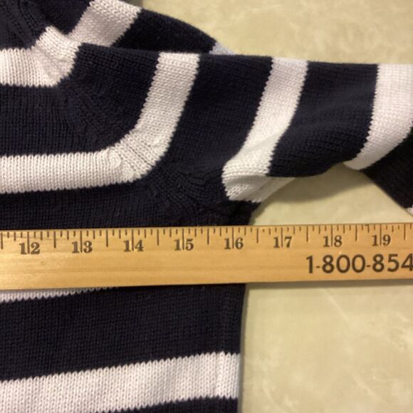 LRL Lauren Jean Co Sweater Women Small Blue 1/4 Zip Ralphcore Preppy Aca… - Picture 8 of 11